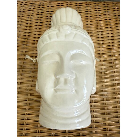 Vintage MCM Blanc de Chine white ceramic Quan Yin wall decor Mask - Picture 7 of 11